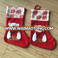 Decorated big size christmas sock for kids,felt christmas stocking