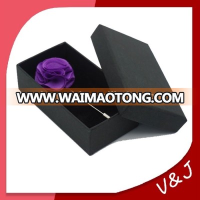 Wholesale Good Price Man Fabric Flower Brooch Insert Lapel Pin For Suits